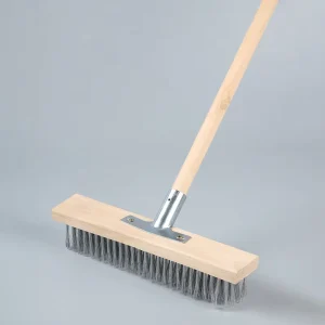 Stainless Steel Wire Cleaning Brush with Long Rod for Kitchen Tile Patio Garden Garage Floor Moss Removal