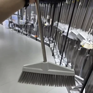 Steel Broom with Long Steel Handle for Household & Office Use Modern Portable Design Durable Floor Cleaning Tool