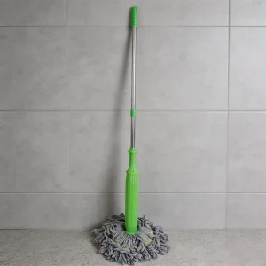 Steel Microfiber Mop with 360-Degree Rotating Design, Self-Wringer, Lightweight, 15,000-20,000 Cycles