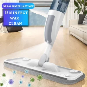 Steel Microfiber Rectangle Head Flat Mop with 380ml Cleaning Bottle and Mop Pad