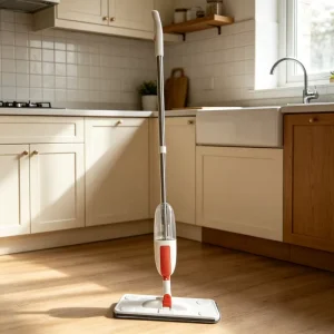 Steel Pole Handle Microfiber Mop Head Spray Mop Set for Home Office Floor Cleaning