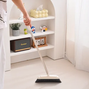 Stiff Bristle Handheld Scrubber with Rust-Resistant PP Dustpan for Pet Hair Dust and Debris