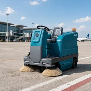 Sturdy Steel Frame GIYO S1400 Ride on Industrial Vacuum Anti Distortion Warehouse Floor Sweeper