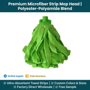 Super Absorbent Microfiber Strip Mop Head Towel Cloth Strip Mop Refill With Screw Thread Socket for Home Wet Floor Cleaning