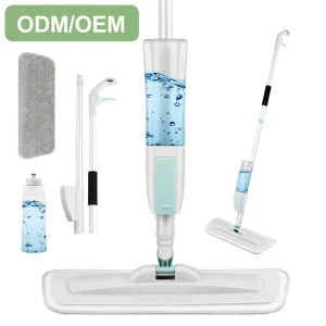 Superfine Microfiber Flat Spray Mop with Aluminum Handle and 400ml Refillable Bottle