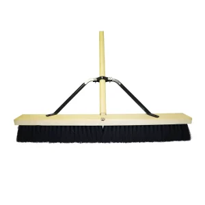 Sweeper Broom Natural Outdoor Indoor Tampico Palmyra Wood Natural Manufacturer Push Broom Cleansing Tool