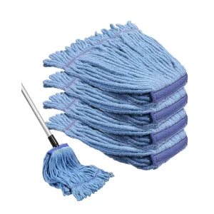 Synthetic Cotton Loop-End Mop Head Refills for Wet Industrial Floor Cleaning