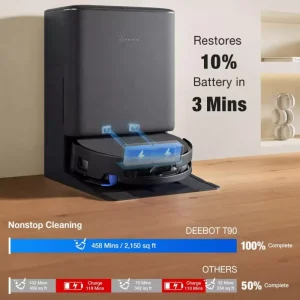 T90 Pro Omni Smart Robot Vacuum with 30000Pa Suction, TruEdge Cleaning, and AI Obstacle Avoidance