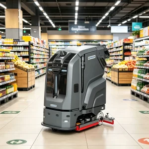 TN70 Commercial Automatic Floor Scrubber Robot with 10h Battery Life, 70L Clean Water Tank, and 50L Sewage Tank
