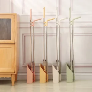 TV Shopping Handy Style 180 Degree Broom Head Telescopic Handle Floor Cleaning Products Broom and Dustpan Set
