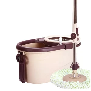 Telescopic 360-Degree Rotating Microfiber Wet and Dry Mop Bucket Set