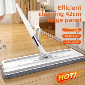 Telescopic Flat Mop Household Hands Free Replaceable Pad Ultimate Cleaning Tool Lazy Peoples Deep