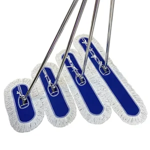Telescopic Flat Mop Large Size Dust Push Heavy Duty Cotton Thread Floor Mop 40 60 80cm Row Style Stainless Steel Pole Dust