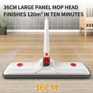 Telescopic Handle Rotating Self-Wringing Microfiber Floor Mop