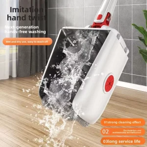Telescopic Handle Stainless Steel Self-Wringing Mop with Large Pad