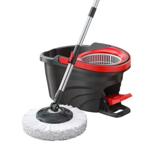 Telescopic Microfiber Mop and Bucket Set with Foot Pedal