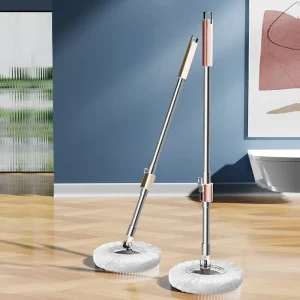 Telescopic Stainless Steel and Aluminum Mop Pole with Multicolor Head, 90-125 cm, 0.6 kg