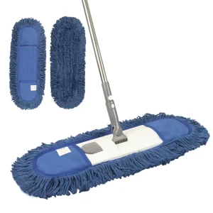 Telescopic Steel Pole Indoor Rectangle Cotton Dust Mop for Hotels and Hospitals