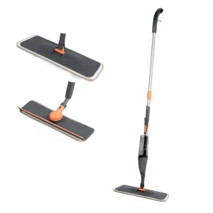Thickened Iron Rod One-Step Spray Flat Mop for Floor and Window Cleaning