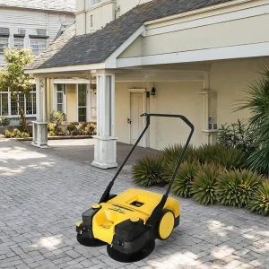 Three-Brush Walk-Behind Sweeper with Lithium Battery and Side Brush