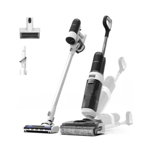 Tineco Floor ONE Switch Wet Dry Vacuum Cleaner 180 Lay Flat Anti Tangle Long Hose 65Min Runtime Dual Edge Cleaning Whole House