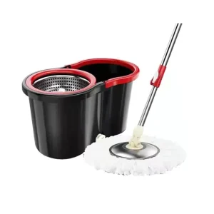 Topoto Household Easy Clean Fregona 360 Mop Trapeadores Giratorios Cleaning Floor Rotary Mop With Microfiber Mop Head