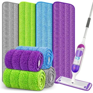 Trapezoidal Microfiber Water Spray Mop Pad, Reusable, 41 x 14 cm, for Kitchen, Bathroom, and Balcony Floors