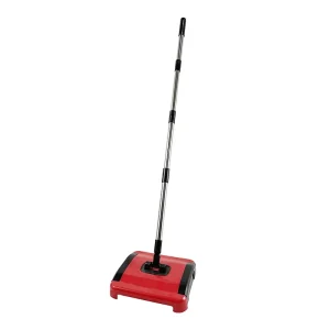 Triple-Brush Floor and Carpet Sweeper Mechanical Hand-Push Broom Sweeper