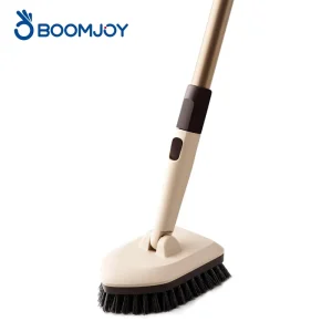 Tub and Tile Long-Handle Bathroom Broom with Stiff Bristles for Scrubbing and Cleaning