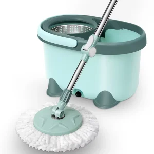 Twist Mop Microfiber Floor Cleaning Mop Spin Replacement Pole and Disc Head Rotating Mop