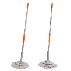 Twist Mop Self-Wringing Microfiber Cotton Yarn Floor Cleaning Mop with Non-Slip Handle