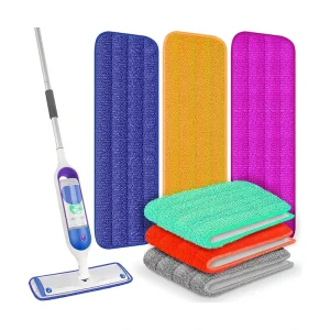 Twisted Cloth Mop with Stainless Steel Head and Telescopic Steel Pole