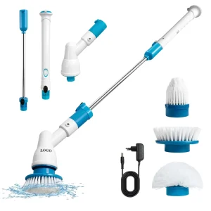 USB Charging Mini Electric Mop 3 Replaceable Heads Electric Spin Scrubber Power Brush Lightweight Floor Scrubber for RV & Boat