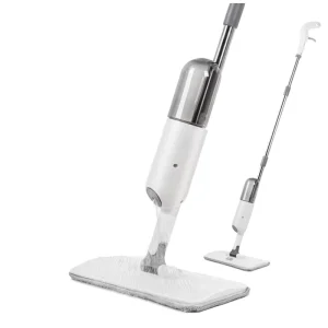 Ultra-Fine Fiber Mop Head Four-Side Wringing Aluminum Pole Reusable Spray Bottle Telescopic Handle