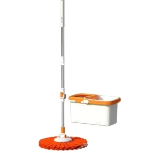 Ultra Fine Fiber Quick Water Absorption Magic Mop 360 Degree Extensible Steel Plastic Bucket with Easy Clean Spin Feature