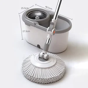 Ultra-Fine Fiber Spin Mop and Bucket Set with 360-Degree Rotating Extensible Handle