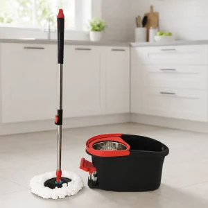 Ultra fine Fiber Mop and Bucket Set Household Cleaning Products with 360 Rotating Steel Handle for Floor Cleaning