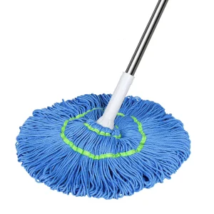 Upgraded Automatic Rotating 2 in 1 Dewatering Lockable Mop Steel Pole No Hand Washing Household Living Room Twist Flat Mop
