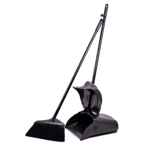 Upright Broom and Dustpan Set for Home and Kitchen Floors