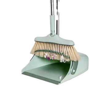 Upright Standing Dustpan with Extendable Broomstick