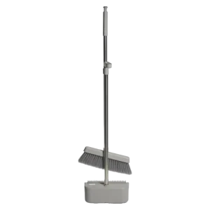 Upright Standing Home Floor Cleaning Sweeper Plastic Broom with Long Handle PP Material Broom and Dustpan Set