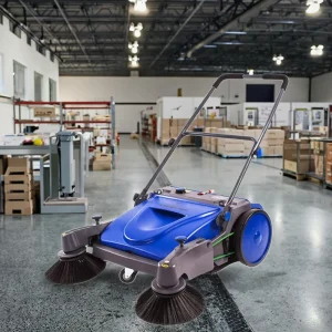 Used Multi-Function Manual Walk-Behind Floor Sweeper with Battery and Motor for Farm and Construction Use