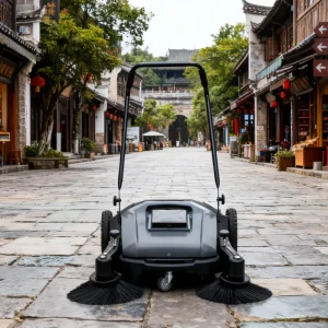 User Friendly AL920 Manual Outdoor Sweeper for Construction Site Easy Maneuver