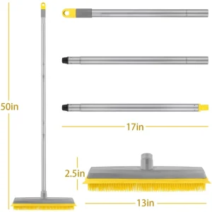 VIPaoclean Carpet Hair Sweeper Hair Removal Brush Floor Push Cleaning Broom With Squeegee