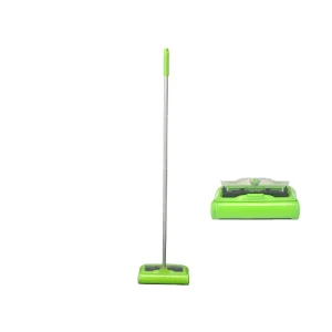 VIPaoclean Floor Sweeper Manual Non Electric Dustbin Capacity with Comb for Home Office