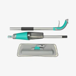 VIPaoclean Labor Saving Microfiber Dust Easy Dry and Wet Mop Set Rectangle Spray Mop