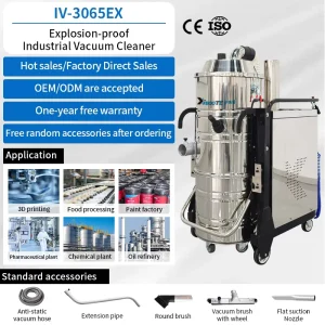 Vacuum Cleaner with Cyclone Separator for Steel Industry Grinding, Welding, Polishing, Collect Iron Powder, Iron Oxide & Welding Dust