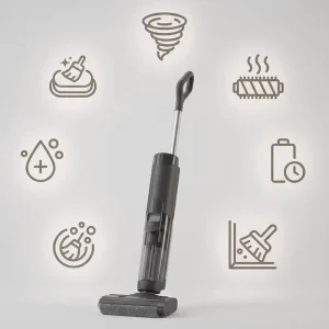 Vertical Vacuum Cleaner Electric Floor Cleaner Self-Cleaning Mop Floor Scrubber