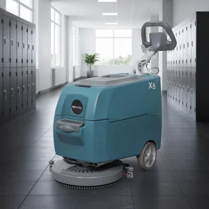 Visual Fill GIYO X5 Tile Floor Scrubber Machine Clear Tube for School Custodian Tile Checks