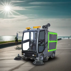 Vol-2300 Fully Enclosed Electric Ride-On Street Sweeper with Brush